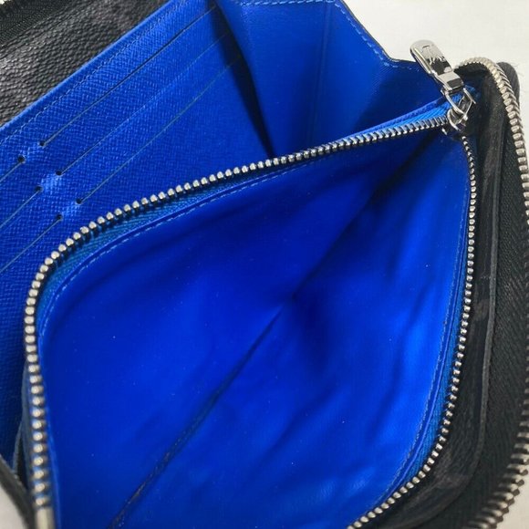 Authentic LOUIS VUITTON M80994 Monogram Eclipse Zippy Dragonnes Trunk print Long - Picture 3 of 16